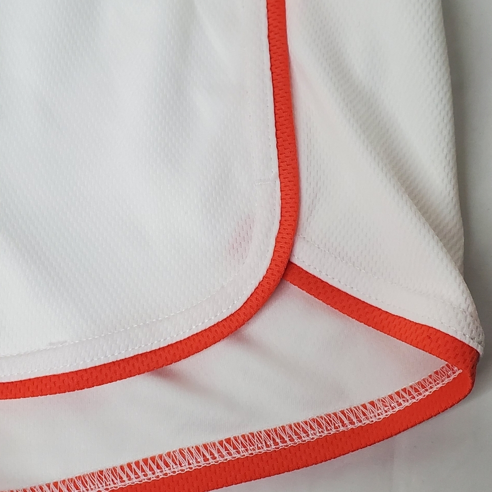 Free People - Size S/P- FP Movement - In White And Orange Trim Workout Short - Picture 6 of 9